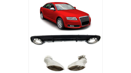 Dyfuzor Audi A6 C6 Tył z końcówkami