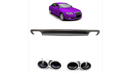 Dyfuzor Audi A6 C7 Tył z końcówkami