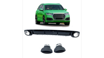 Dyfuzor Audi Q7 4M Tył z końcówkami