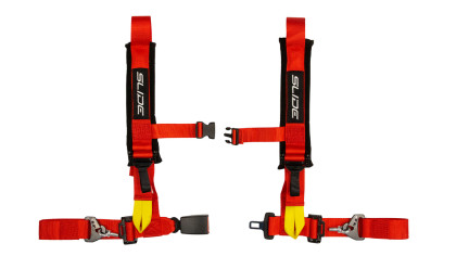 Pasy sportowe Slide V2 Czerwone 4P 2" E4