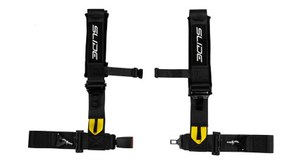 Pasy sportowe Slide V2 Czarne 4P 3" E4