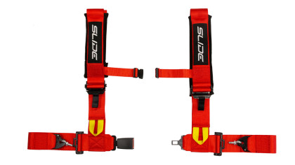 Pasy sportowe Slide V2 Czerwone 4P 3" E4