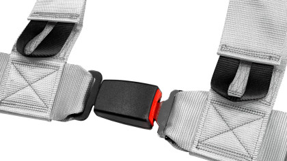 Pasy sportowe Slide V2 Srebrne 4P 3" E4