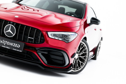 Spojler pod nárazník lipa V.4 Mercedes-AMG CLA 45 Aero C118 černý lesklý plast