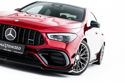 Spojler pod nárazník lipa V.5 Mercedes-AMG CLA 45 Aero C118 černý lesklý plast