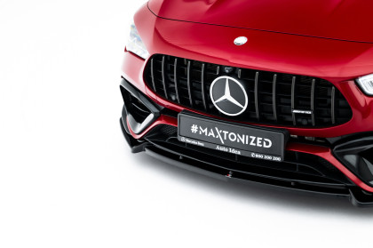 Spojler pod nárazník lipa V.5 Mercedes-AMG CLA 45 Aero C118 černý lesklý plast