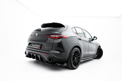 Splittery zadní boční V.2 Alfa Romeo Stelvio Mk1 černý lesklý plast