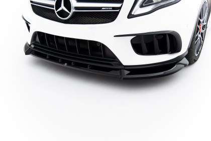 Spojler pod nárazník lipa Mercedes-Benz GLA 45 AMG X156 Facelift černý lesklý plast