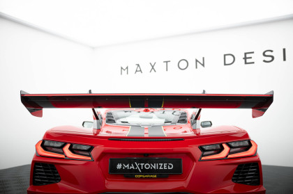 Zadní spoiler křídlo Chevrolet Corvette C8 carbon + LED