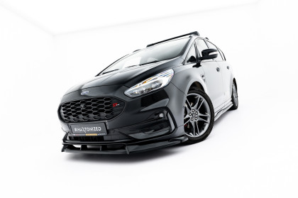 Spojler pod nárazník lipa Ford S-Max ST-Line Mk2 Facelift černý lesklý plast