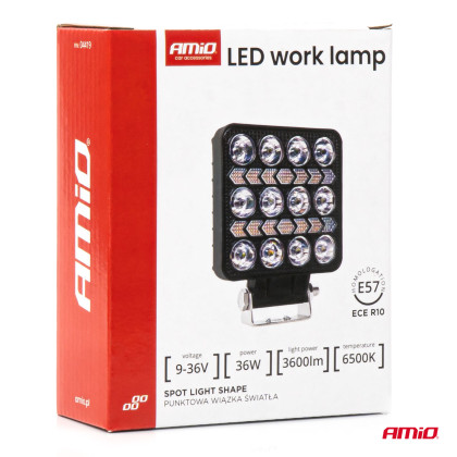 Pracovní LED světlo AWL75 36W 6500K 3600lm 9-36V AMiO-04419