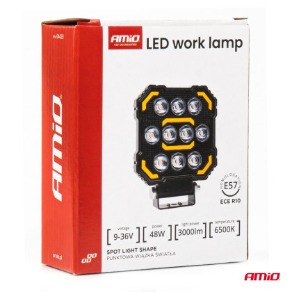 Pracovní LED světlo AWL79 48W 6500K 3000lm 9-36V AMiO-04423