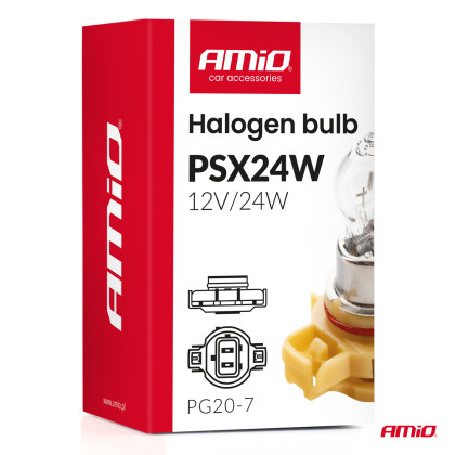 Halogenová žárovka PSX24W PG20-7 12V 24W AMIO-04411