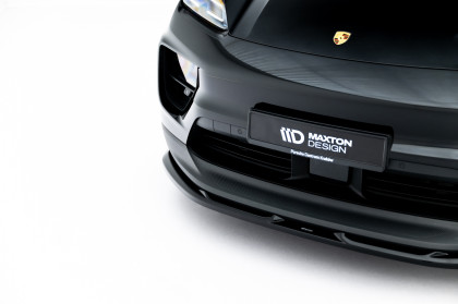 Spojler pod nárazník lipa Porsche Macan EV Mk1 černý lesklý plast