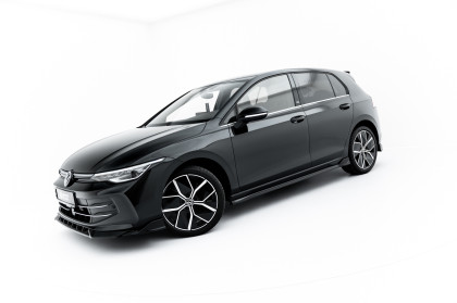 Prahové lišty Volkswagen Golf Mk8 Facelift černý lesklý plast
