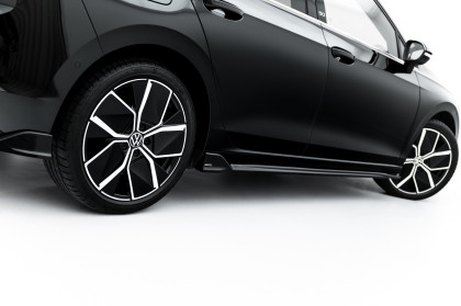 Prahové lišty Volkswagen Golf Mk8 Facelift černý lesklý plast