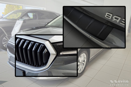 Ochranná lišta zadního nárazníku Avisa pro Škoda Superb 4 Liftback - černá matná