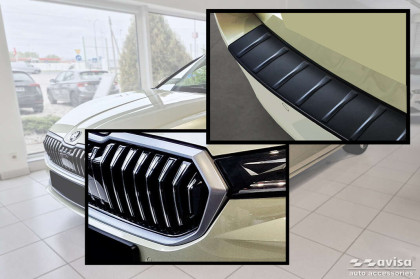 Ochranná lišta zadního nárazníku Avisa pro Škoda Superb 4 Kombi - černá matná
