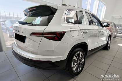 Nerezová ochranná lišta zadního nárazníku Avisa pro Škoda Karoq 2022-  stříbrná matná