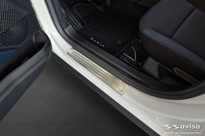 Prahové ochranné nerezové lišty Avisa pro Dacia Duster 3 2024-  stříbrné broušené