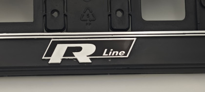 Podložka pod SPZ 3D - VW R-line - chrom line