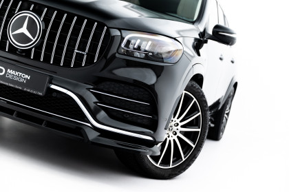 Spojler pod nárazník lipa V.2 Mercedes-Benz GLS AMG-Line X167 Facelift černý lesklý plast