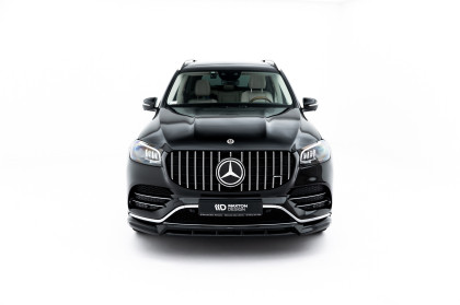 Spojler pod nárazník lipa V.2 Mercedes-Benz GLS AMG-Line X167 Facelift černý lesklý plast