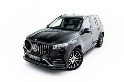 Spojler pod nárazník lipa V.2 Mercedes-Benz GLS AMG-Line X167 Facelift černý lesklý plast