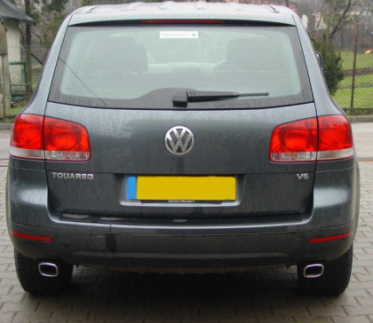 Koncovka výfuku přesná k přivaření VW Touareg 02-12 duplex 105x80mm