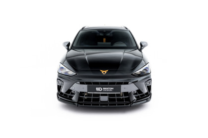 Spojler pod nárazník lipa V.1 Cupra Leon ST / Hatchback Mk1 Facelift černý lesklý plast