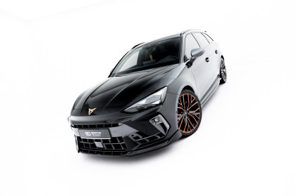 Spojler pod nárazník lipa V.1 Cupra Leon ST / Hatchback Mk1 Facelift černý lesklý plast