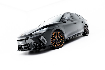 Spojler pod nárazník lipa V.2 Cupra Leon ST / Hatchback Mk1 Facelift černý lesklý plast