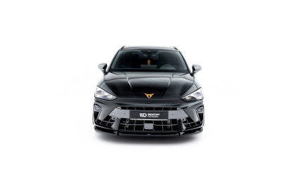 Spojler pod nárazník lipa V.2 Cupra Leon ST / Hatchback Mk1 Facelift černý lesklý plast