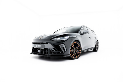 Spojler pod nárazník lipa V.2 Cupra Leon ST / Hatchback Mk1 Facelift černý lesklý plast