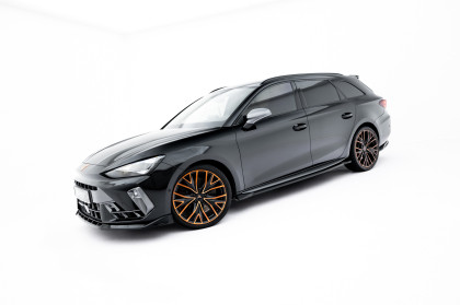 Prahové lišty V.2 Cupra Leon ST / Hatchback Aero Mk1 / Mk1 Facelift černý lesklý plast