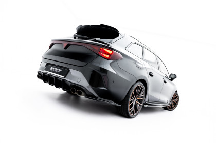 Splittery zadní boční V.4 Cupra Leon ST Mk1 Facelift černý lesklý plast