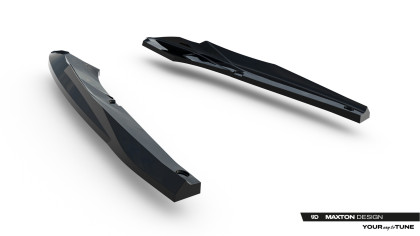Splittery zadní boční V.6 Cupra Leon ST Mk1 Facelift černý lesklý plast