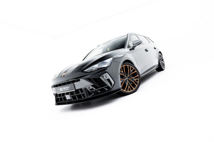Street pro spoiler pod nárazník lipa Cupra Leon ST / Hatchback Mk1 Facelift černo červený