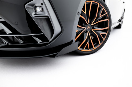 Street pro spoiler pod nárazník lipa + flaps Cupra Leon ST / Hatchback Mk1 Facelift černý