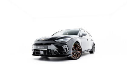 Street pro spoiler pod nárazník lipa + flaps Cupra Leon ST / Hatchback Mk1 Facelift černo červený