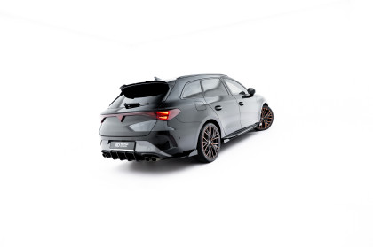 Splittery zadní boční Street Pro + flaps Cupra Leon ST Mk1 Facelift černo červené