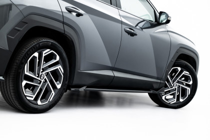 Prahové lišty Hyundai Tucson Mk4 Facelift černý lesklý plast