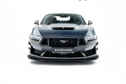 Street pro spoiler pod nárazník lipa + flaps Ford Mustang Dark Horse Mk7 černý