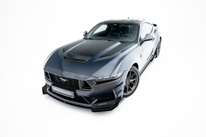 Street pro spoiler pod nárazník lipa + flaps Ford Mustang Dark Horse Mk7 černo červený