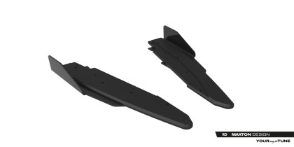 Splittery zadní boční Street Pro + flaps Ford Mustang Dark Horse Mk7 černo červené