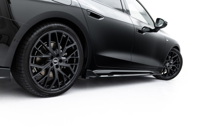 Prahové lišty V.2 Audi A6 S-Line C9 černý lesklý plast