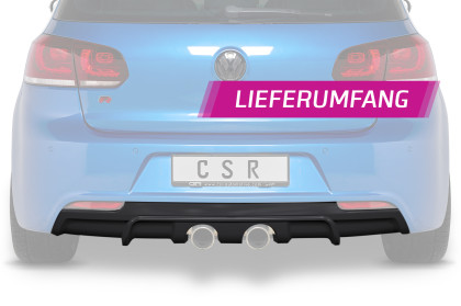 Spoiler pod zadní nárazník, difuzor VW Golf 6 R - Černý lesklý