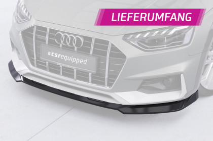 Spoiler pod přední nárazník CSR CUP pro Audi A4 B9 (Typ 8W) Allroad - černý lesklý