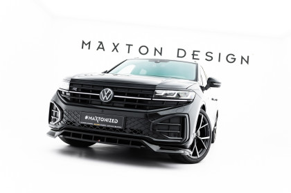 Spojler pod nárazník lipa Volkswagen Touareg R-Line Mk3 Facelift černý lesklý plast