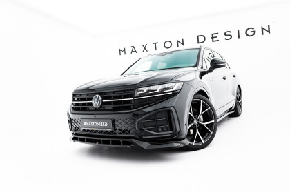 Spojler pod nárazník lipa Volkswagen Touareg R-Line Mk3 Facelift černý lesklý plast